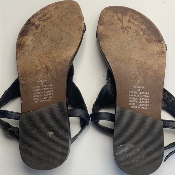 Steve Madden Leather Gem Beaedd Sandals Size 6.5 - Picture 4 of 5